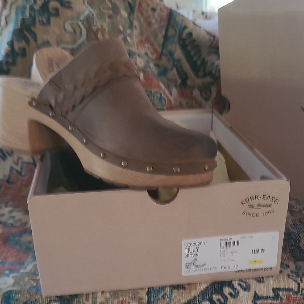 Kork-Ease Tilly Brown Braided Mules